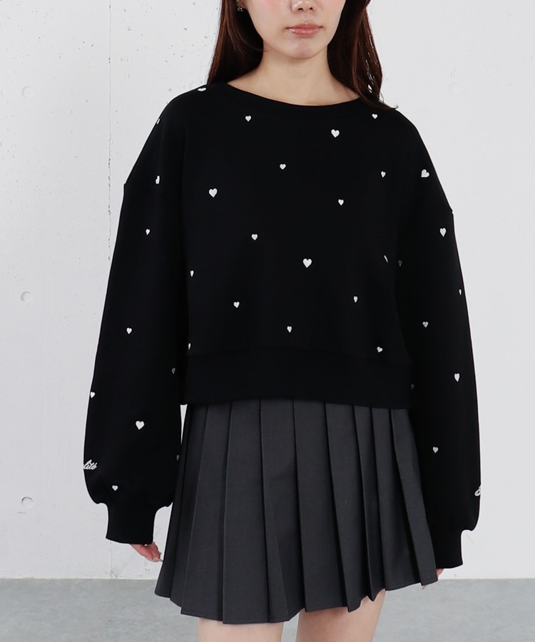 ランダムハート刺繍スウェット(M OATMEAL): トップス｜PMbox P&M