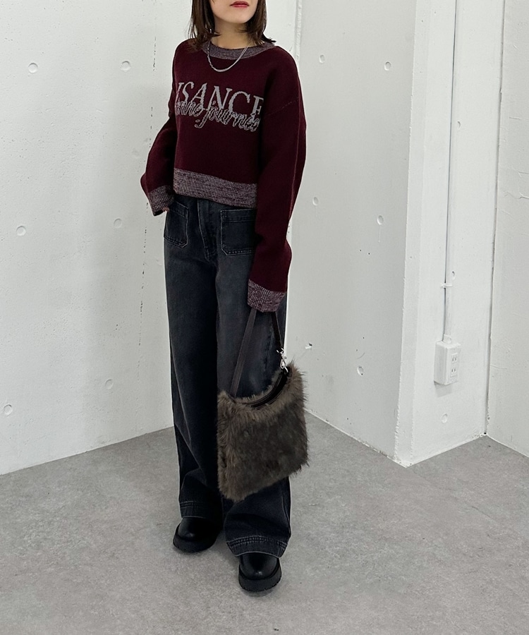 ロゴJQショートニットプルオーバー(M IVORY): トップス｜PMbox P&M