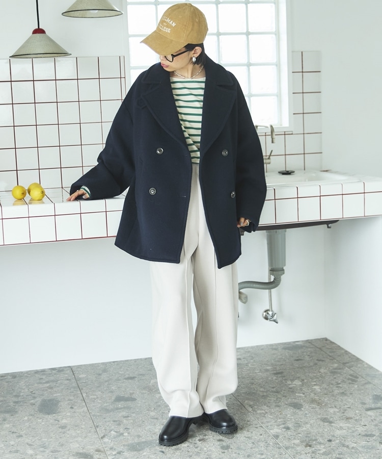 ビーバーピーコート(38 NAVY): アウター｜PMbox P&M OFFICIAL ONLINE