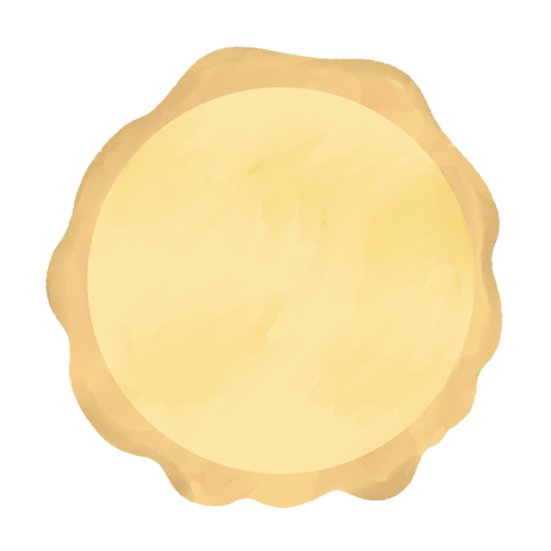 せんべい汁用のせんべいのイラスト - ONWAイラスト