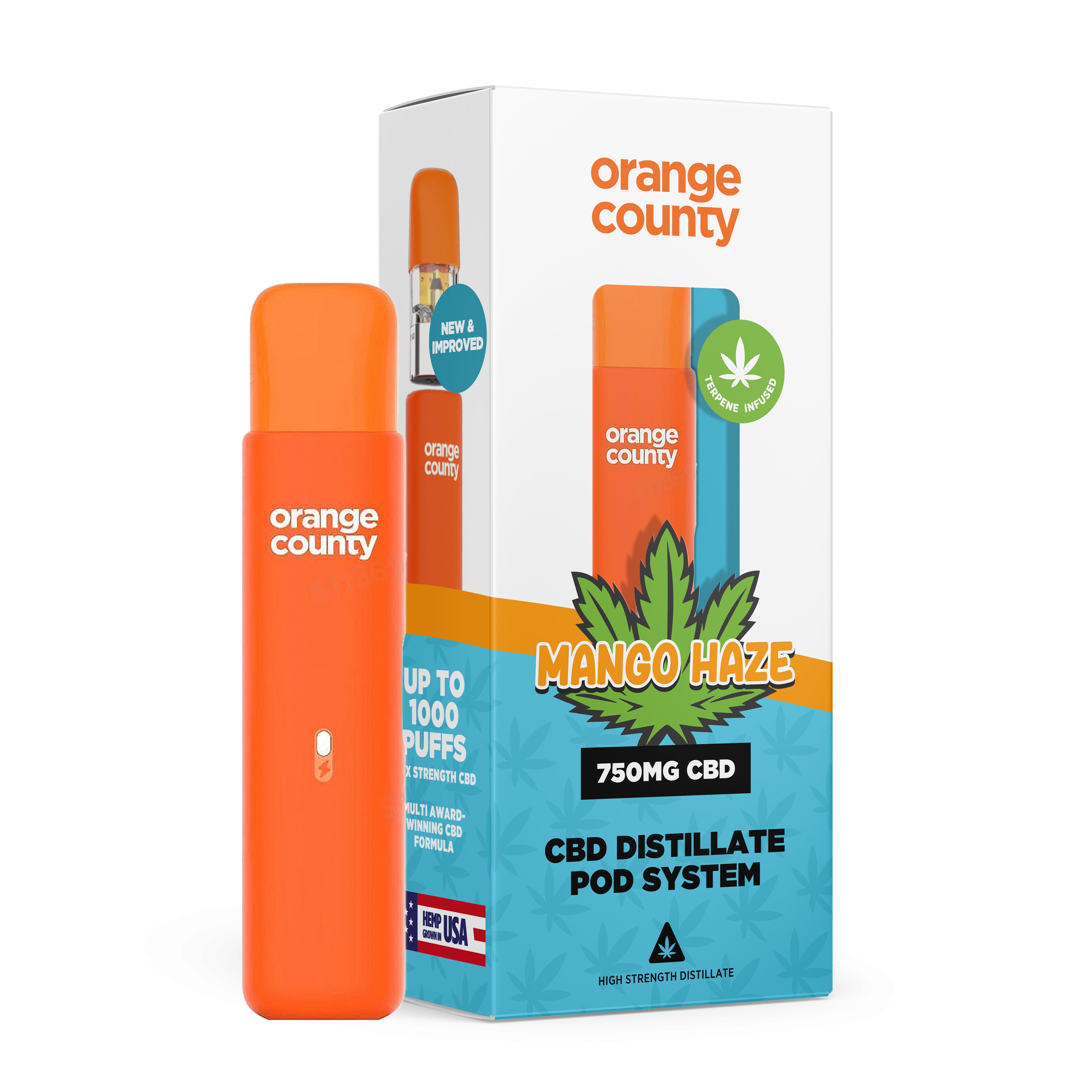 Mango Haze 1ml rechargeable CBD Vape Pen - (750mg) – Orange County CBD