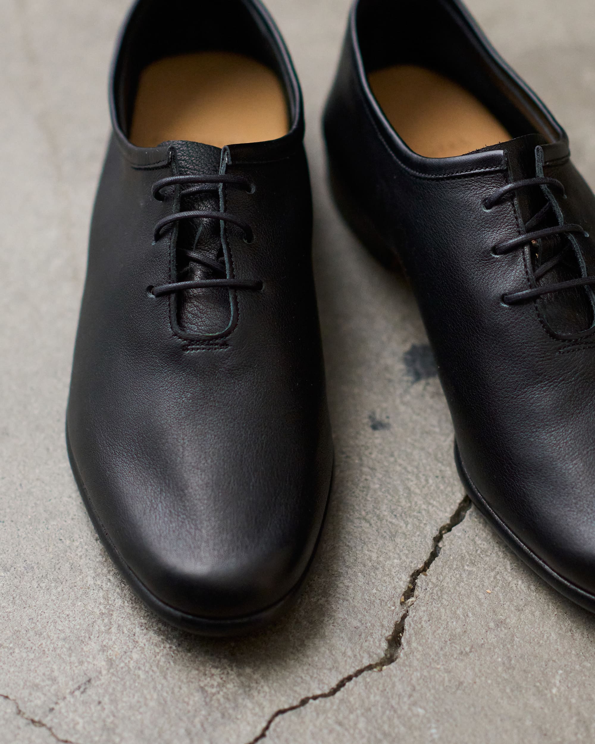 ORIENTAL オリエンタル 001 Unlined plain toe Black (R-0002) レザー