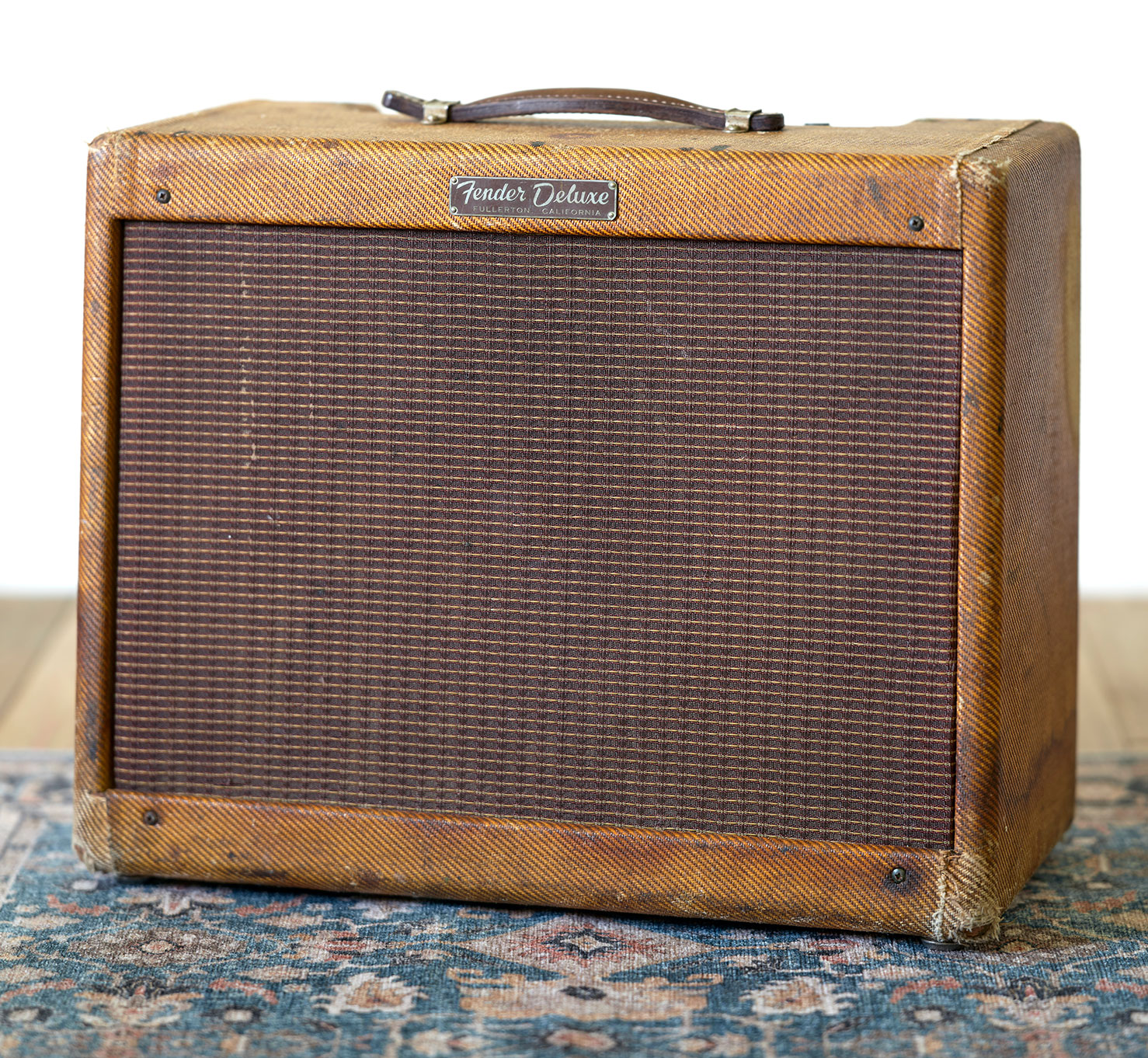 Vintage 1960 Fender Deluxe 5E3 Narrow Panel Tweed Amplifier