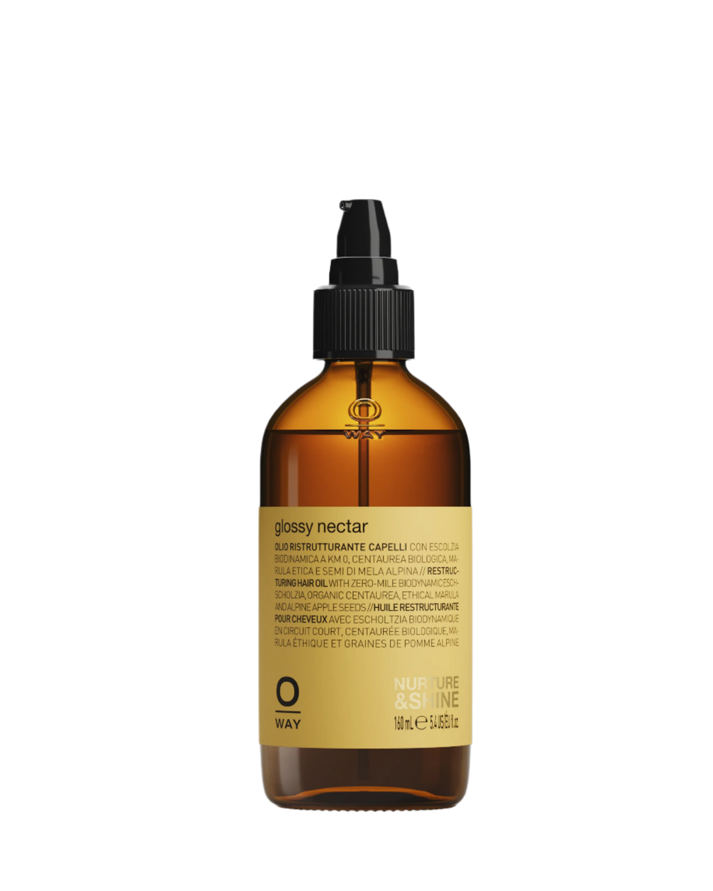 glossy nectar: restructuring hair oil 160ml | OWAY