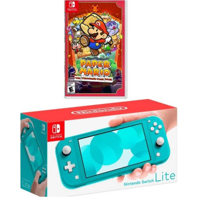 Nintendo Switch Lite Turquoise Bundle with Paper Mario • Price »