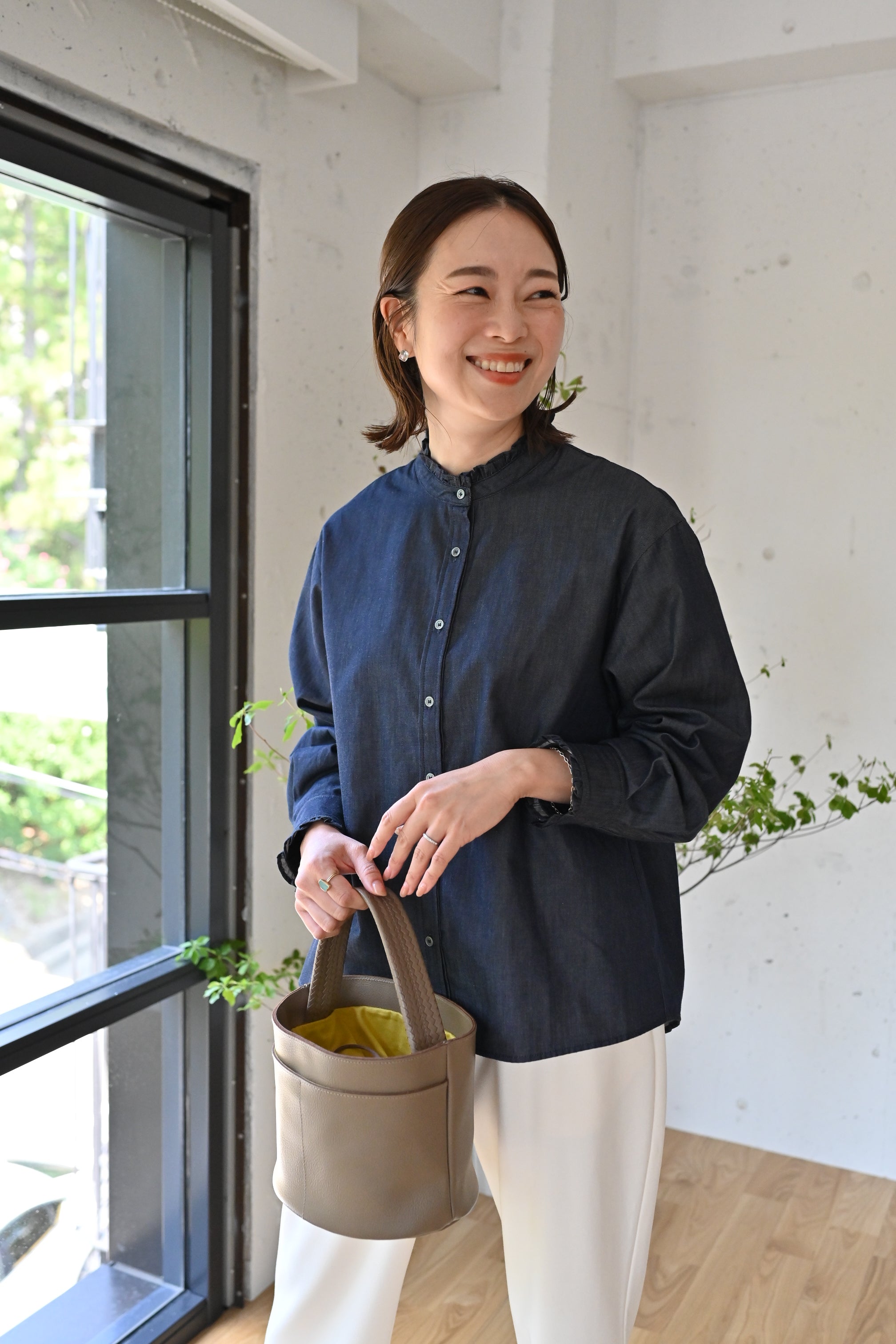 播州織のフリルブラウス – OURHOME