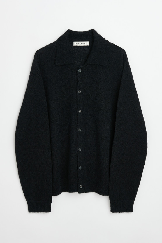 Our Legacy - Evening Polo Black Fuzzy Alpaca