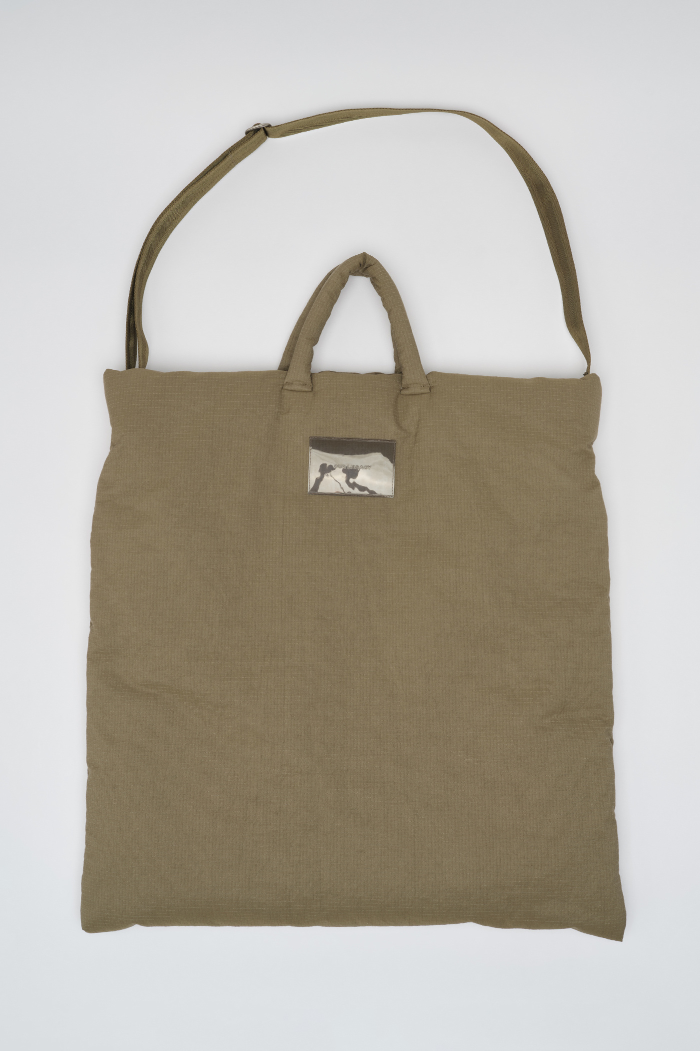 Our Legacy - Big Pillow Tote Army Green Cotton Ripstop
