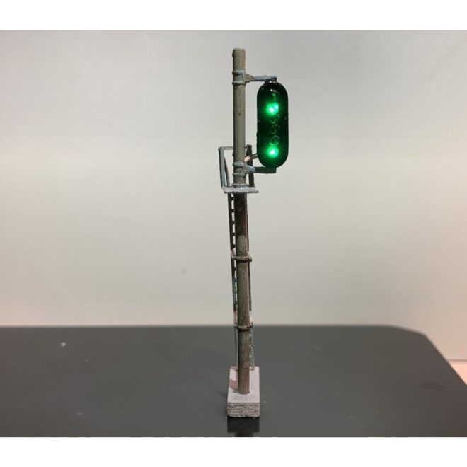 nゲージ 千マリ工房製光る3燈式ダミー信号機no.0008＆no0009セット n