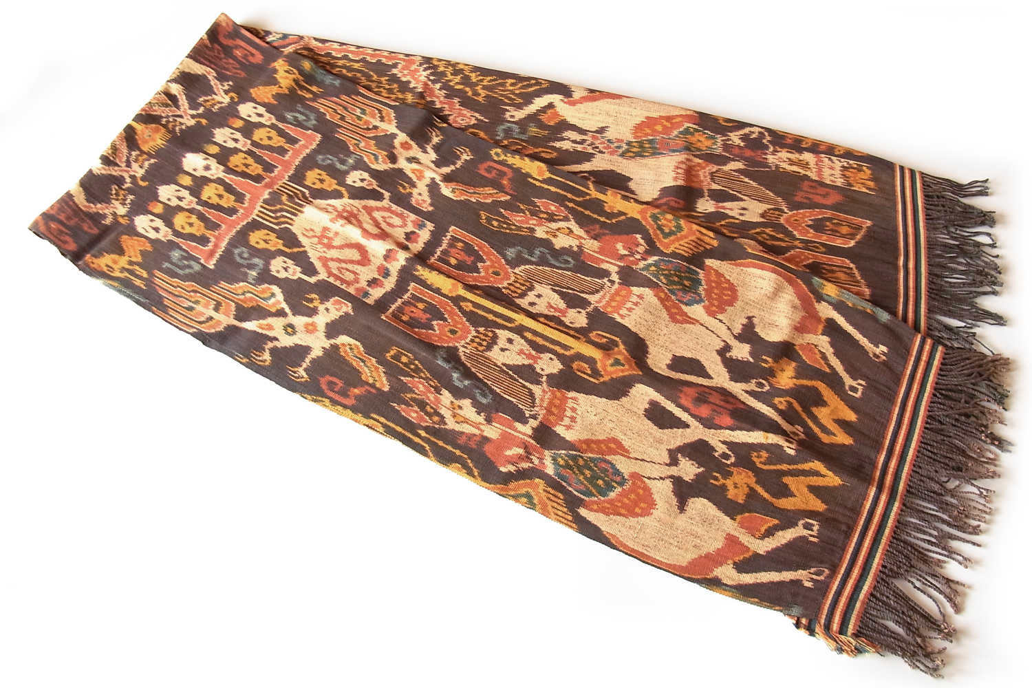 スンバ島イカット（ヒンギー）No.T-ISI-052|首架文・鳥・マムリが