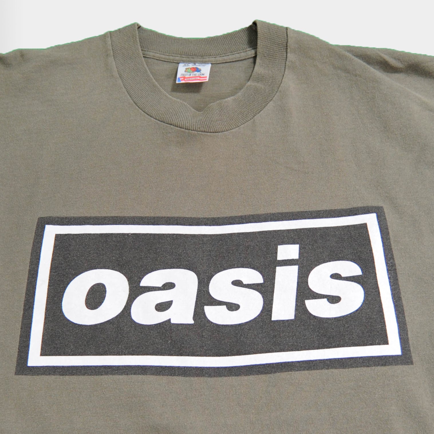 oasis ボックロゴ バンドTシャツ カーキ (XL)/A4012T-SO – PAGE