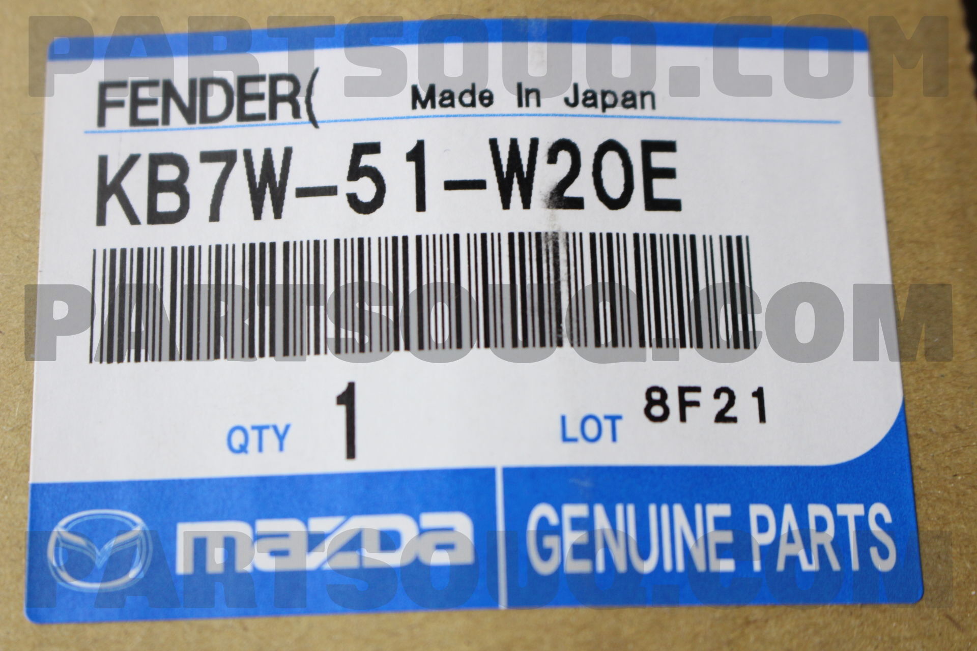 FENDER(R),OVER-FRT KB7W51W20E | Mazda Parts | PartSouq
