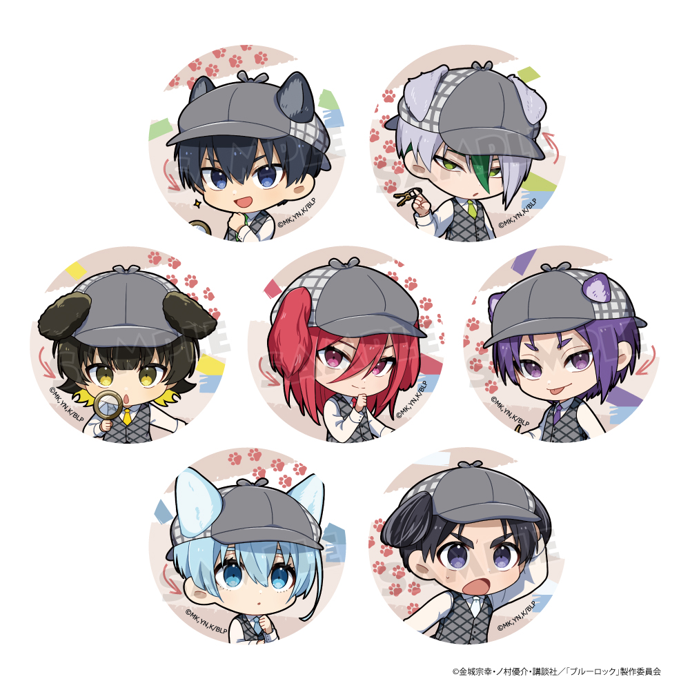 ブルーロック]トレーディング缶バッジBOX（いぬみみ探偵／ver.A）7個