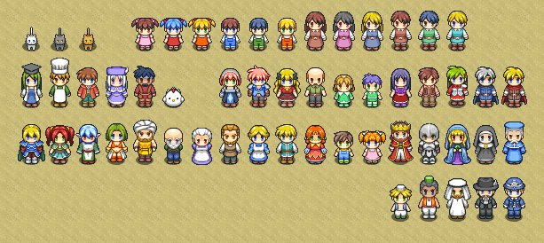 宣伝】 ゲーム制作に使えるウディタ規格の32×32マス用の8方向対応