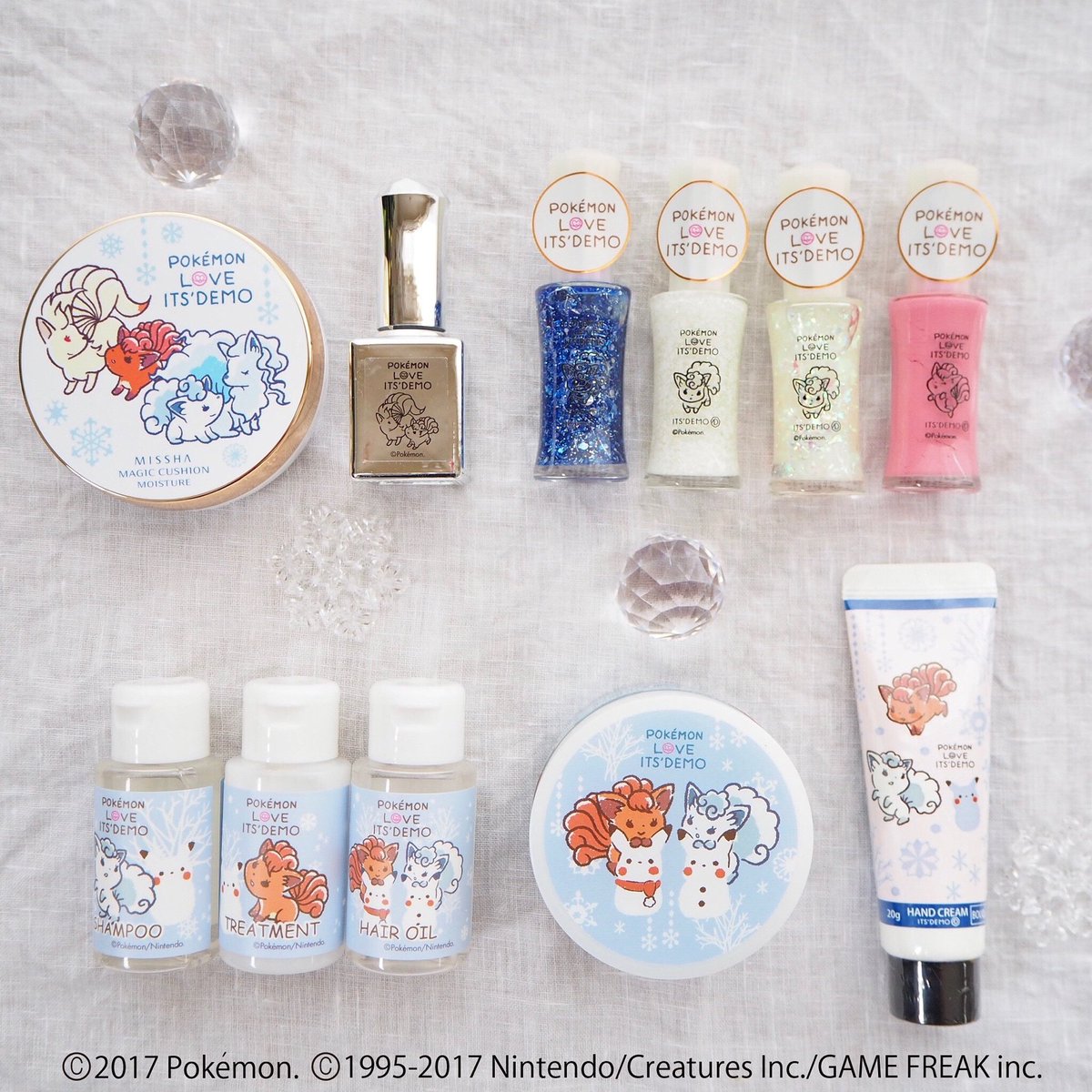 人気のコスメアイテムも美しい雪の世界の #ロコン #キュウコン の限定