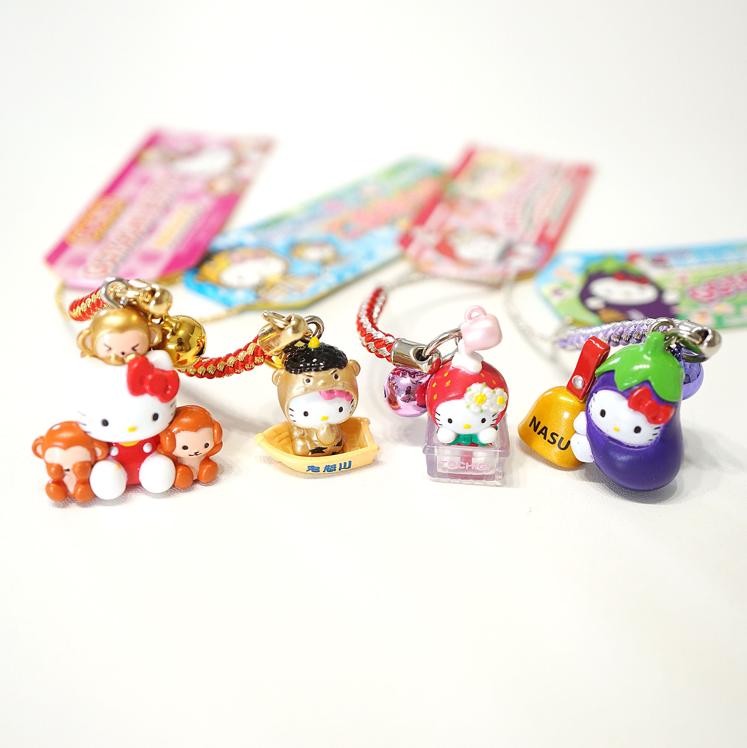 ハローキティ ご当地 栃木限定 いちごキティ 根付け ストラップ ハロー