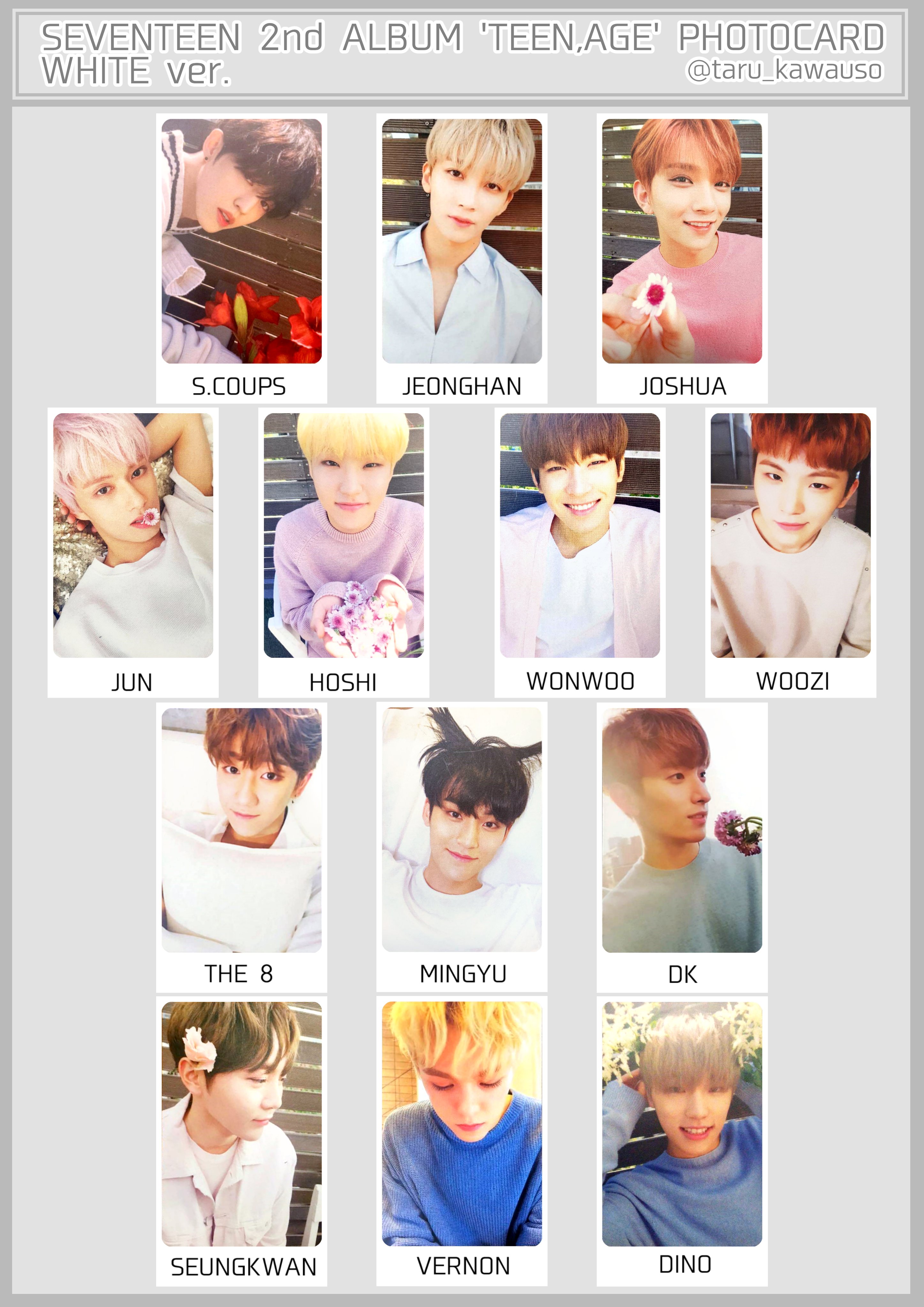 MY BEST SEVENTEEN当選トレカ ジョンハン Japan official fanclub