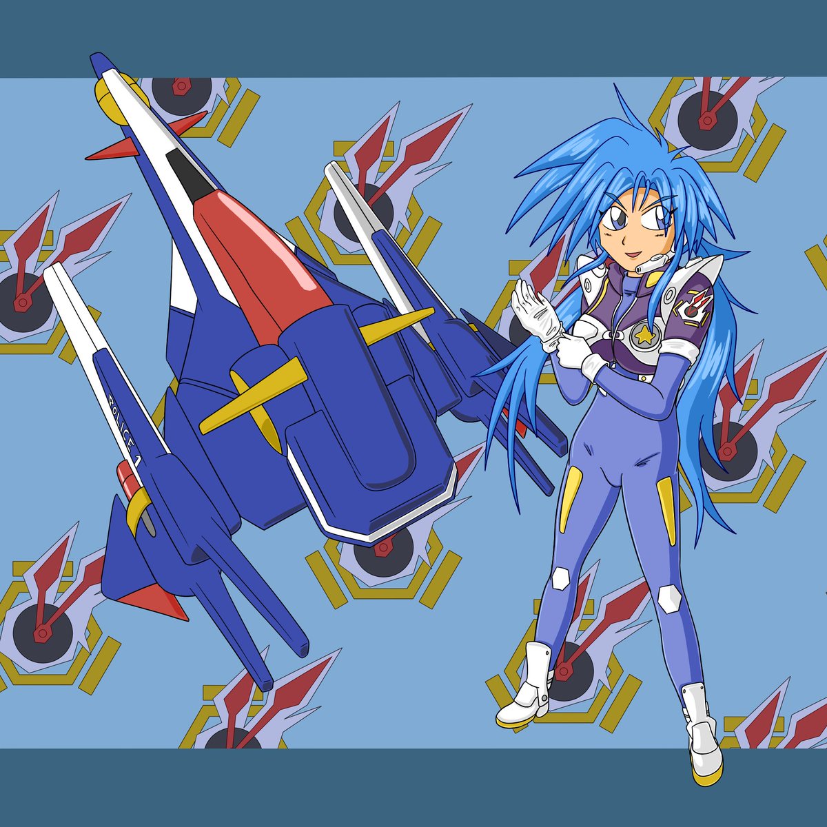 Ginga Fukei Densetsu Sapphire is a very stylish vertical shooter