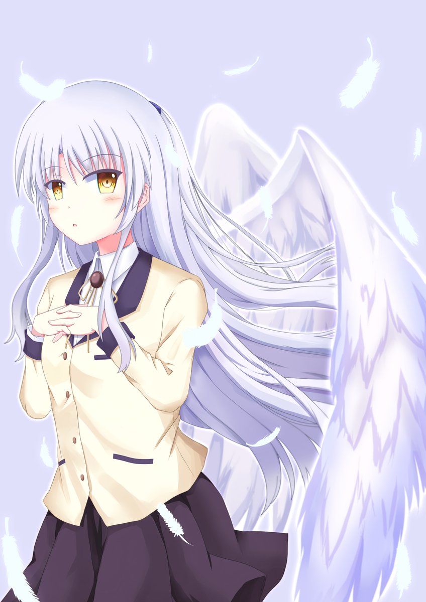 Key作品「Angel Beats!」のメインキャラ 天使こと立華かなで描きました