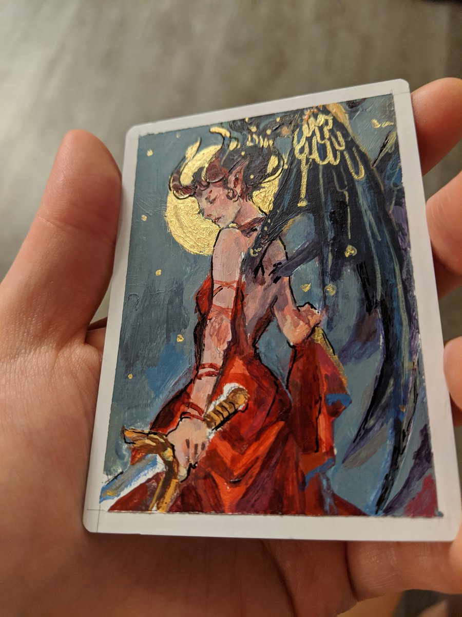 Finished my first painted artist proofs! :D Acrylic paint. 最初の