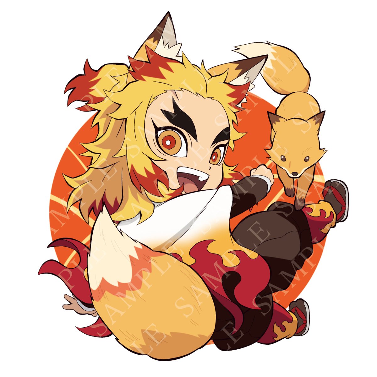 宮城限定 全集中展 アクリルキーホルダー ufotable 煉獄杏寿郎 鬼滅の刃