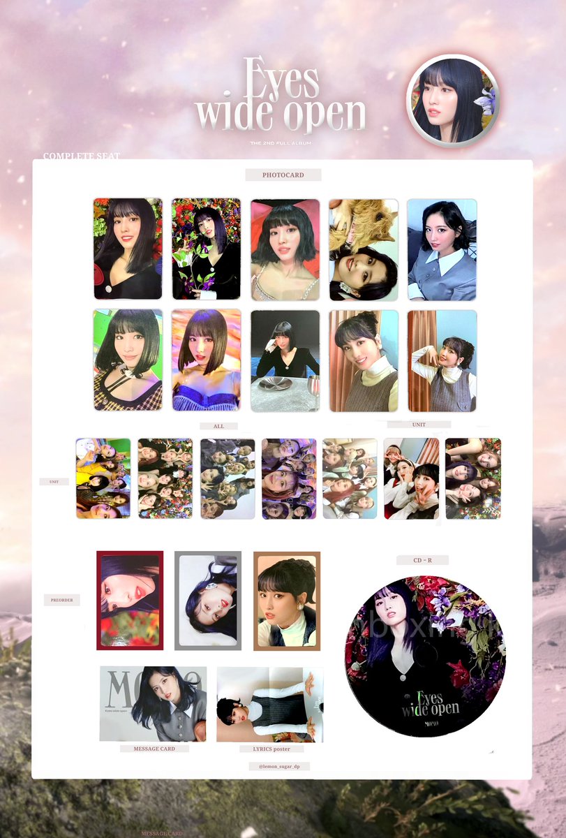 ALL COMPLETE set🌷・ #eyeswideopen photocard list リスト NAYEON