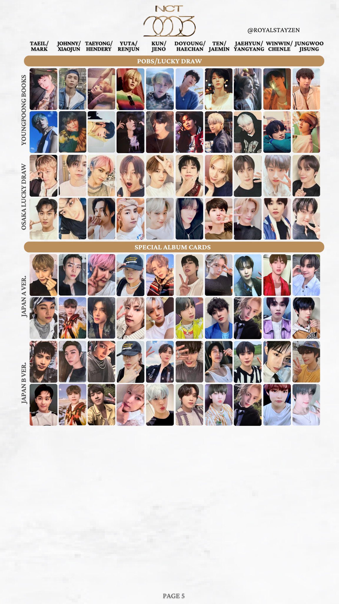 NCT golden age 2023 NCT127 テヨン 店舗特典 トレカ 2023.8.28 on