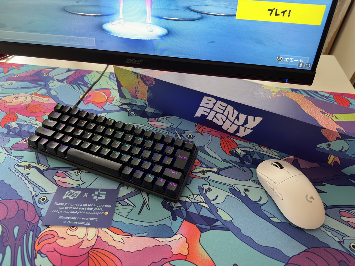 ベンジーのマウスパッドめっちゃかわいい😍 @benjyfishy