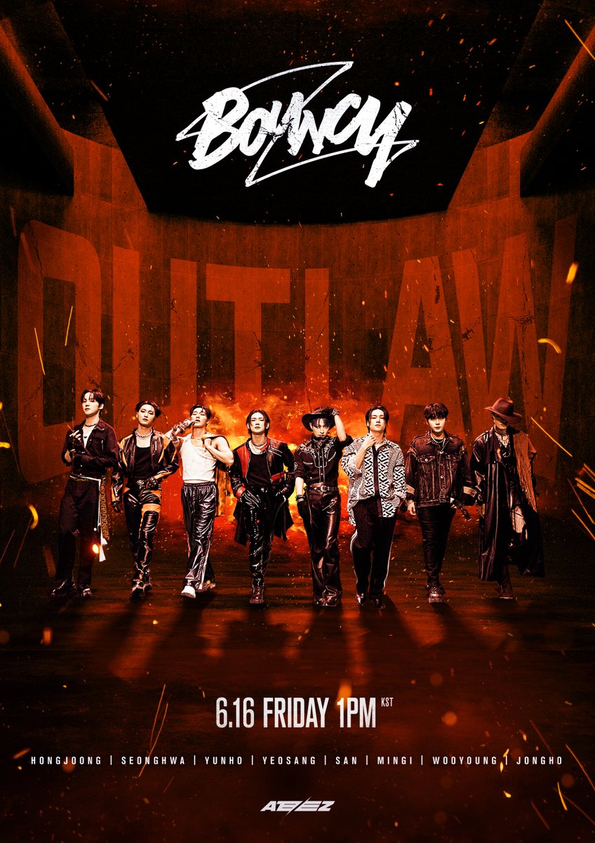 📷] ATEEZ(에이티즈) - 'BOUNCY (K-HOT CHILLI PEPPERS)' MV Poster