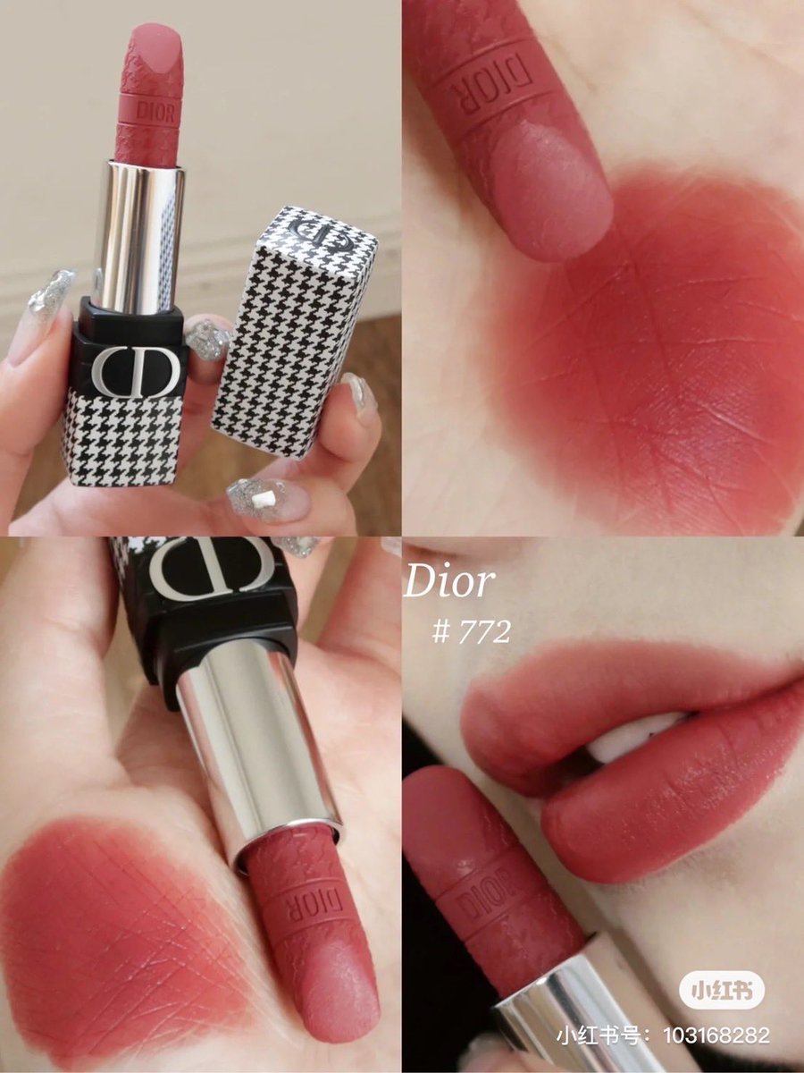Diorの限定千鳥柄リップ #772 をご紹介💄✨ K-POPアイドル風の赤に近い