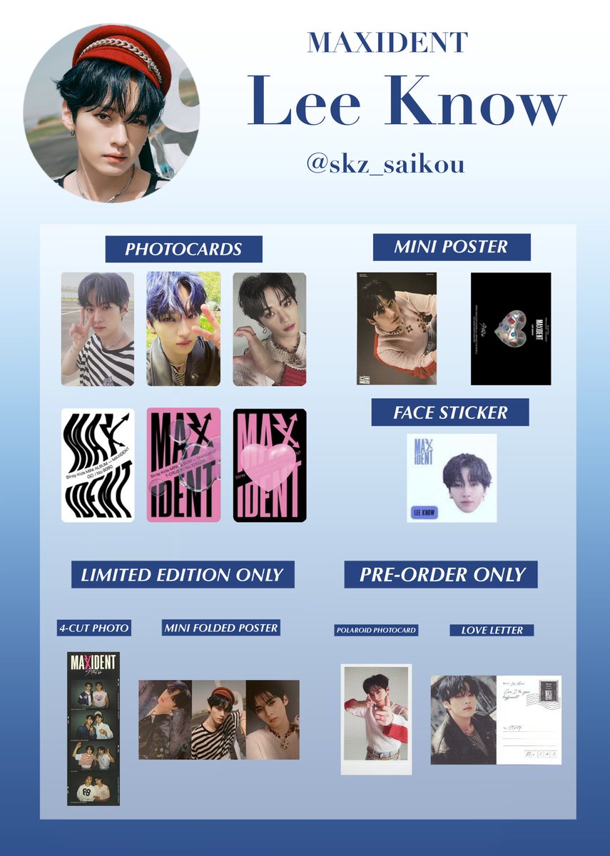 stray kids skz maxident case 143 pc photocard pob スキズ トレカ