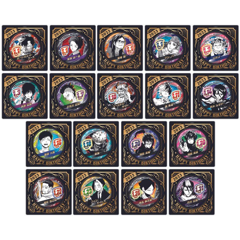 鬼滅の刃 ジャンプショップ バースデイ缶バッジ 2025全15種類