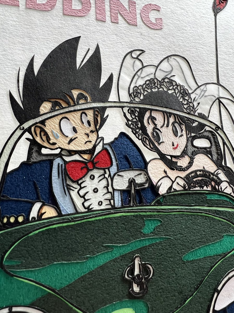 悟空さ・チチ結婚✨ やっと完成しました〜😆 今回は色彩ありだったので