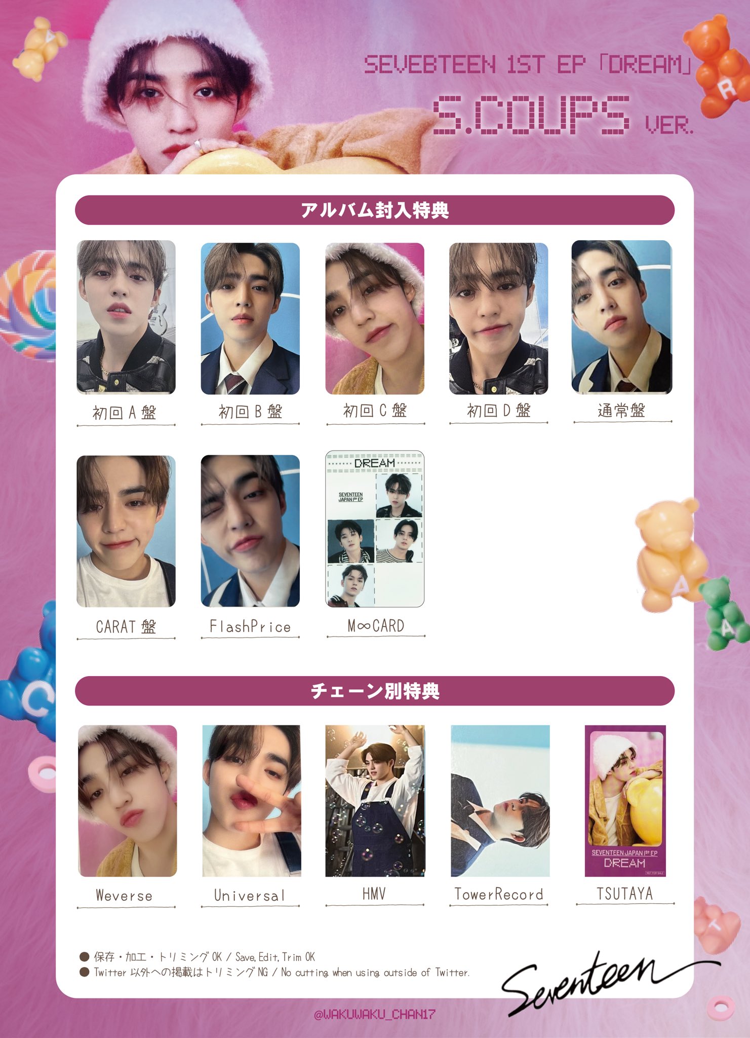 セブチ ラキドロ ウォヌ ユニバ DREAM SEVENTEEN SEVENTEEN DREAM