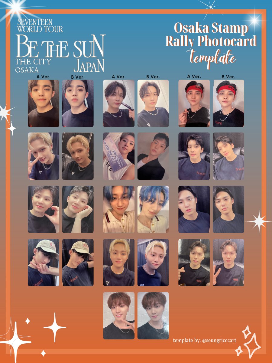 Seventeen Be The Sun Osaka Stamp Rally Event A B Version Photocard