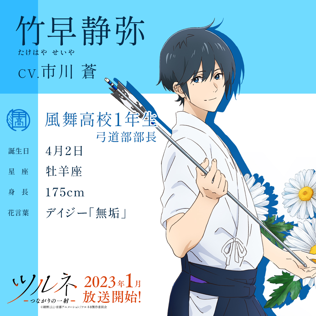 ツルネ🍃キャラクター紹介📝 竹早静弥(たけはや せいや) #市川蒼 湊の