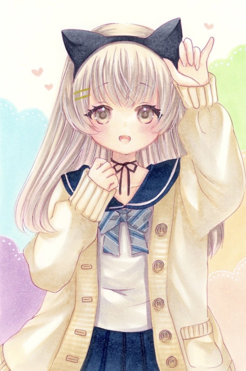 猫耳カチューシャ(=^w^=)#コピックイラスト #コピック 」|結希 花🌷