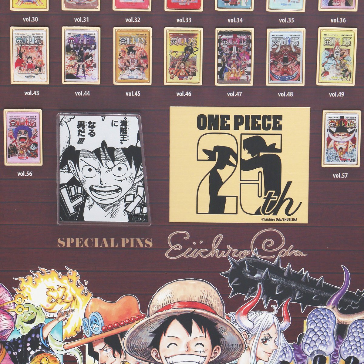 予約受付中】 『ONE PIECE』連載25周年記念 額装ピンズセット ［1巻