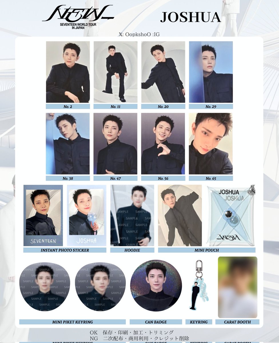 SEVENTEEN WORLD TOUR [ NEW_ ] IN JAPAN - - PHOTO CARD LIST - ~ S