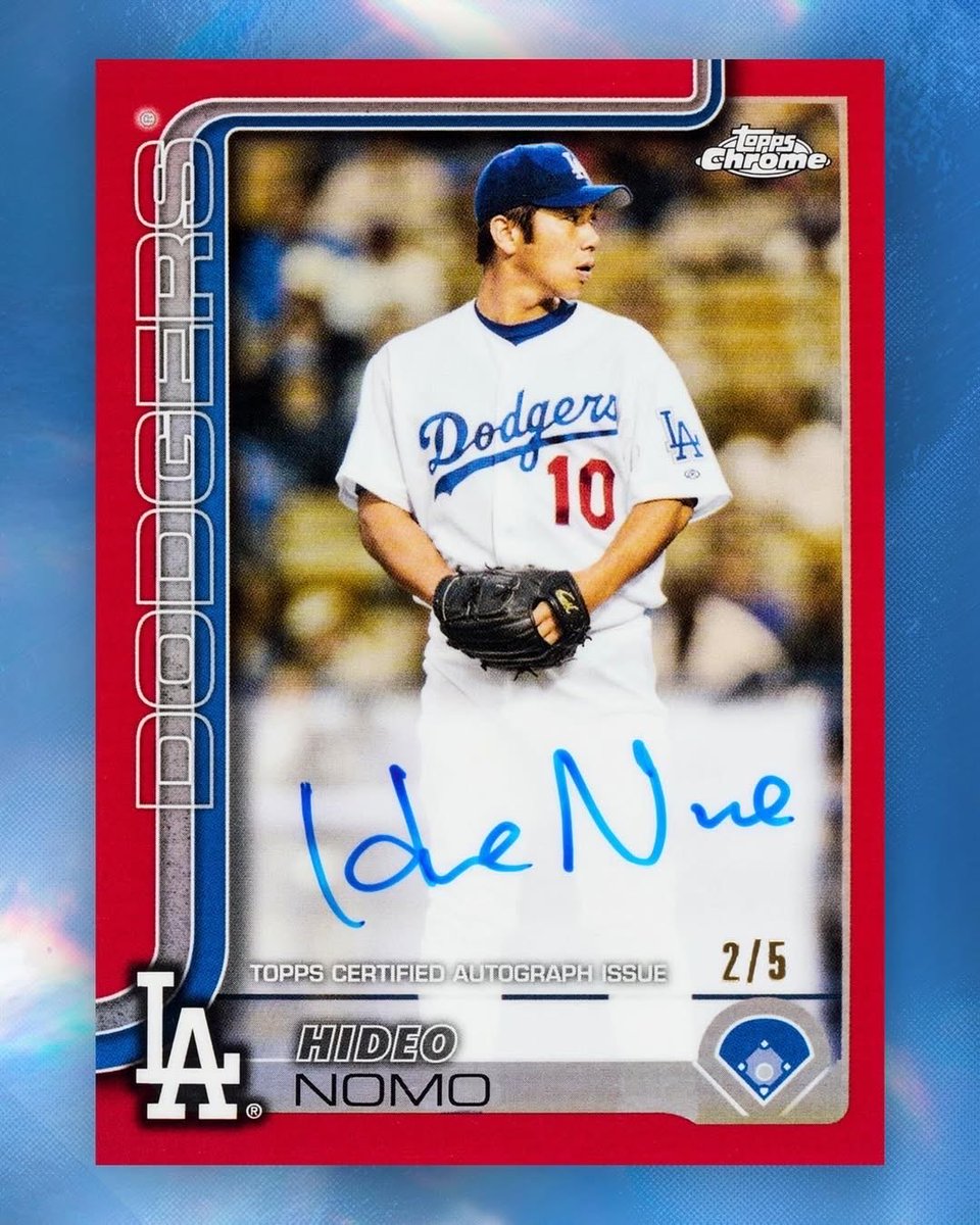 速報：野茂英雄のオートグラフカードが2025 Topps Chrome Update