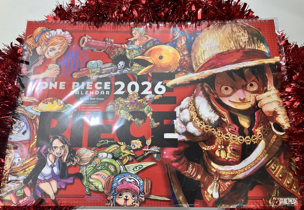 予約引取開始】原画商品 『ONE PIECE』コミックカレンダー(大判)2026