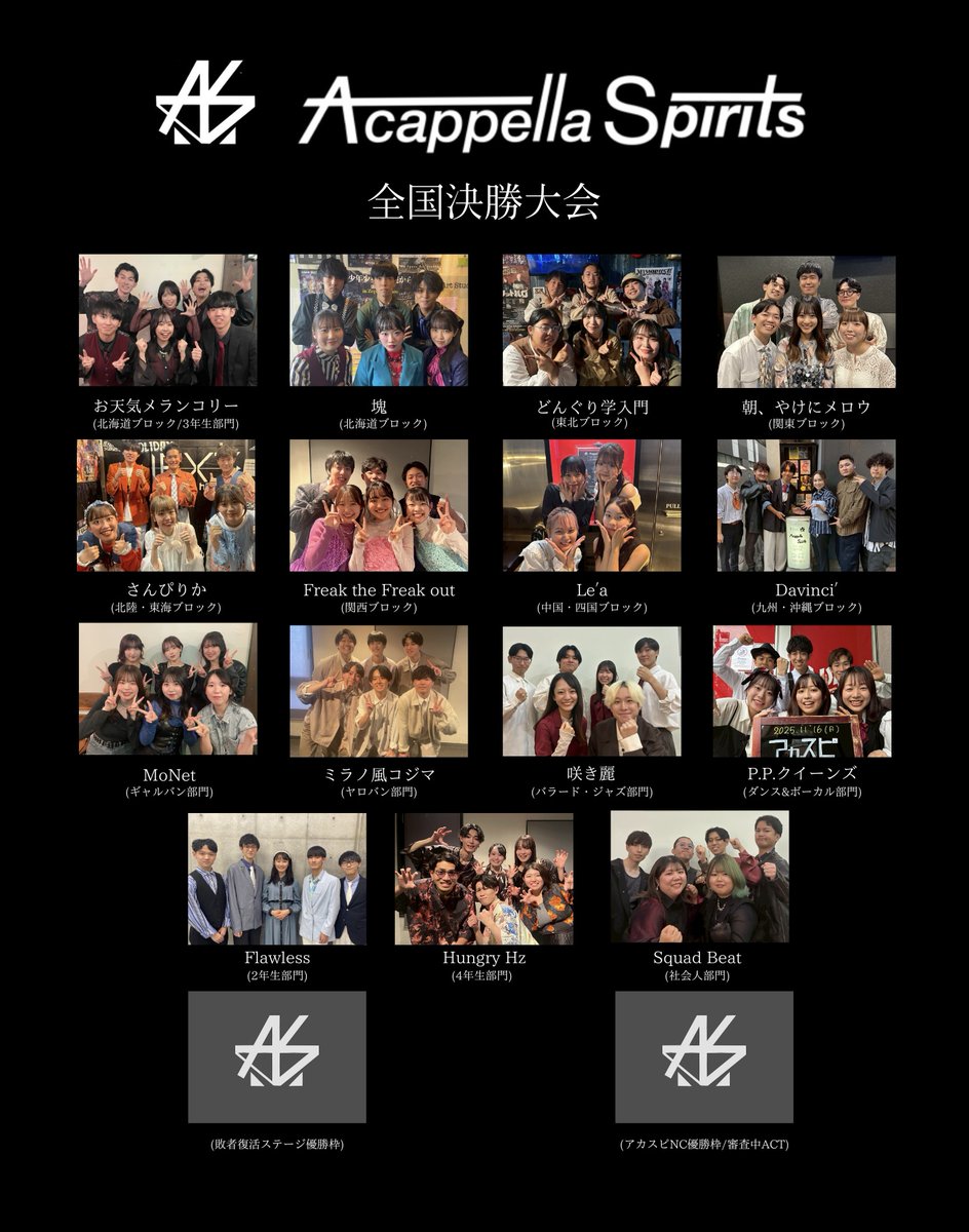 第14回 A cappella Spirits】 【全国決勝大会】 各地区代表・各EXTRA