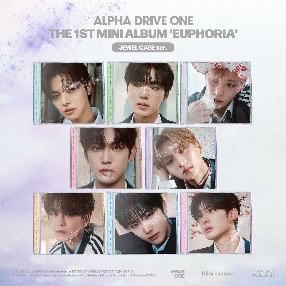 ALPHA DRIVE ONE The 1st Mini Album 'EUPHORIA'🏎️ 📀Jewel Case 8種