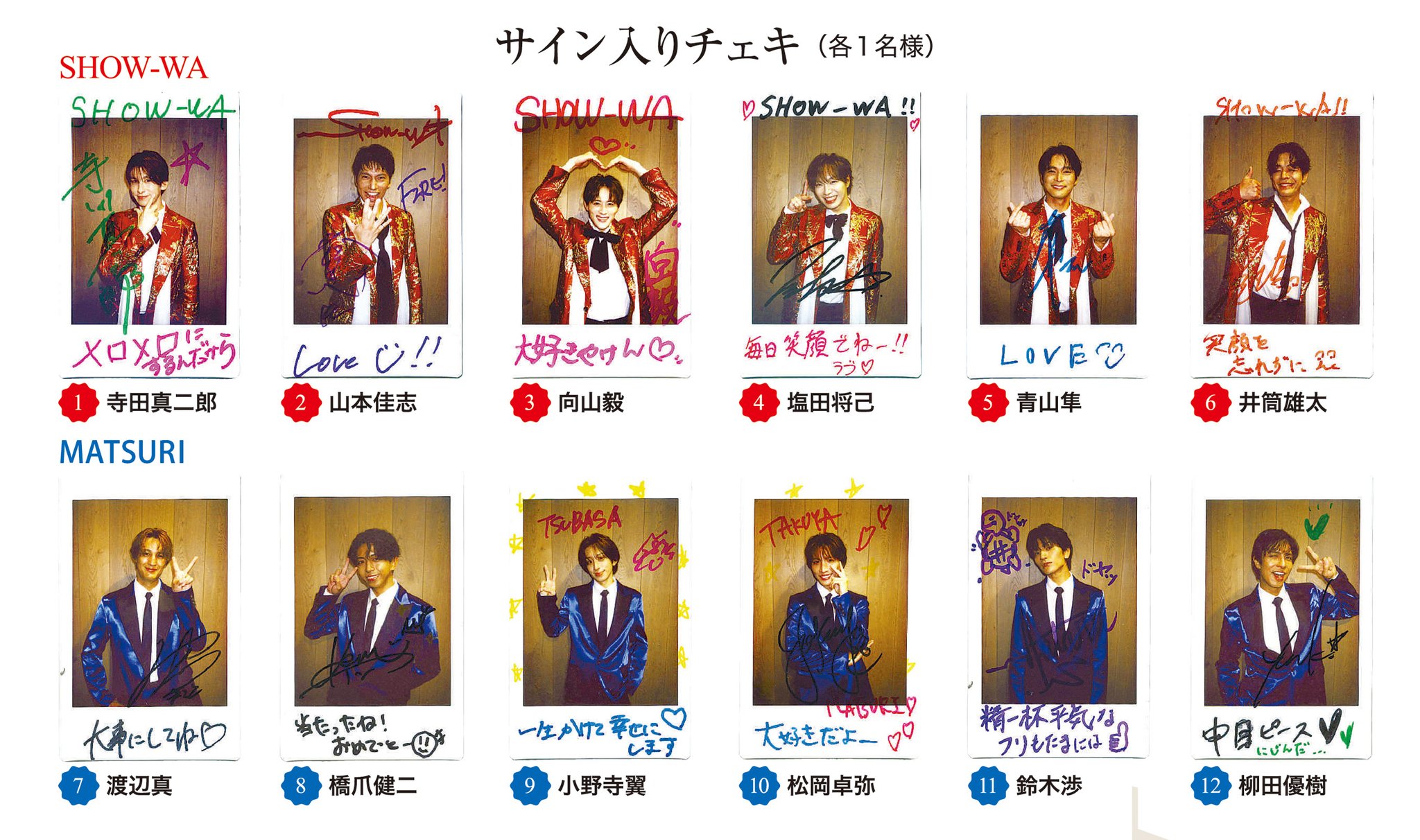 たま きゃべつ メンバーサイン入りボード たま きゃべつ メンバー