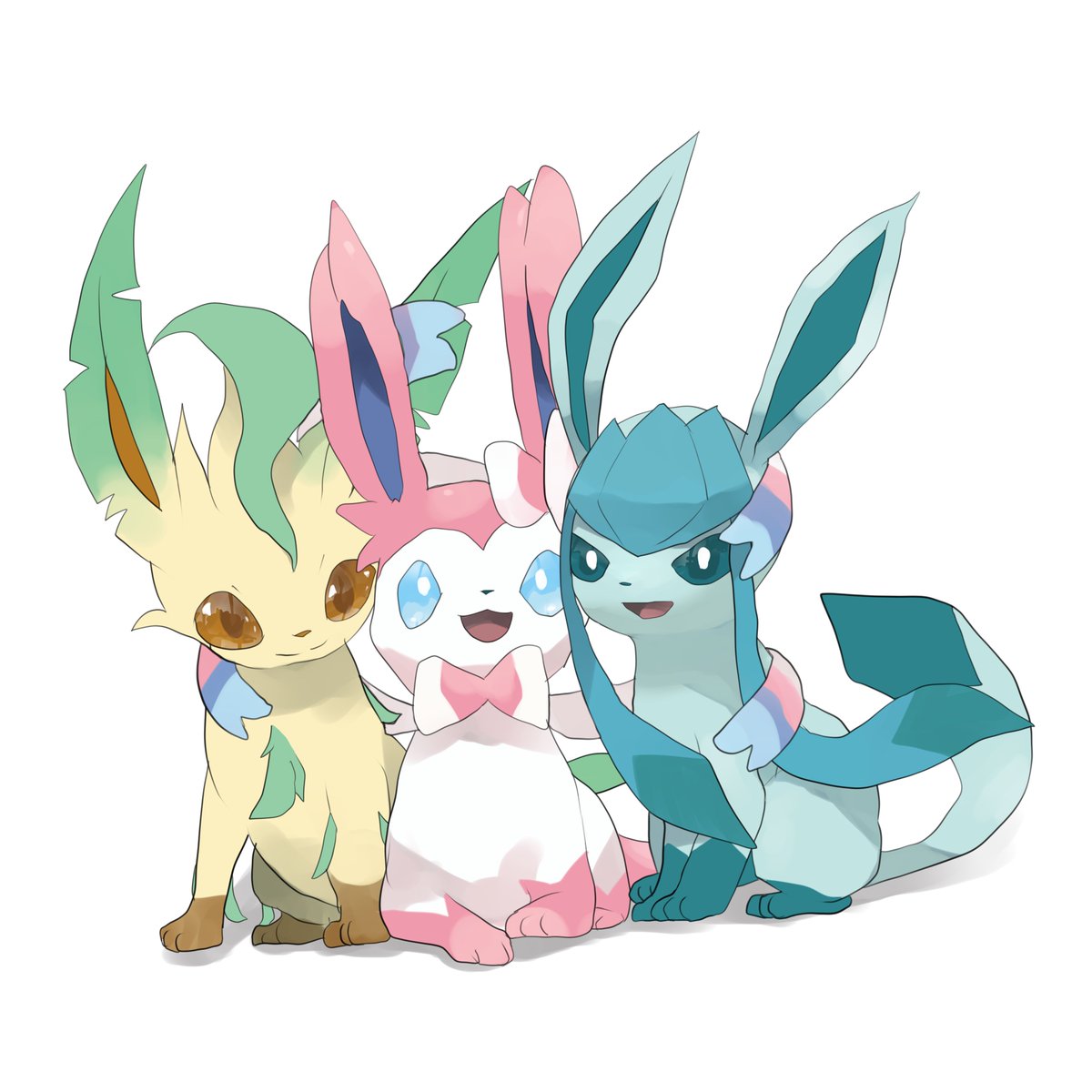 グレイシア ,リーフィア ,ニンフィア 「」|ブリのイラスト