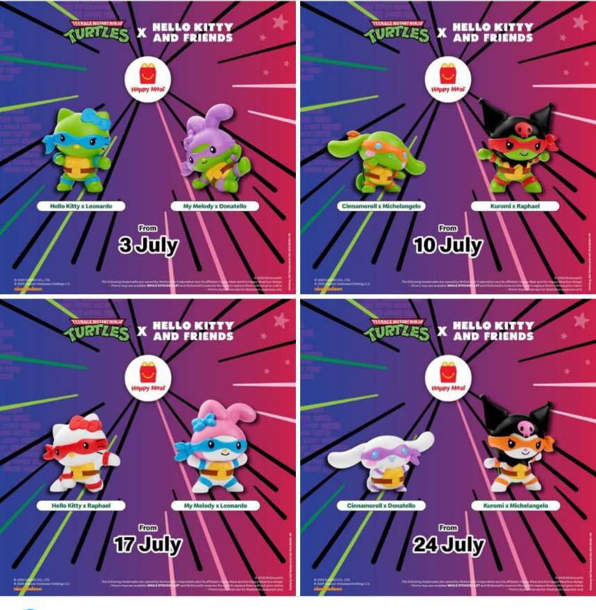 マレーシアのマクドで、ハッピーミールのおもちゃがサンリオと