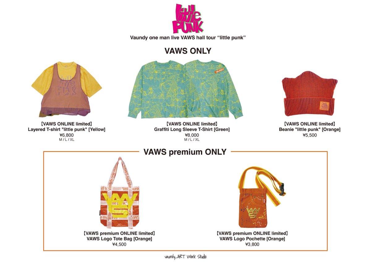 🛒 #Vaundy one man live VAWS hall tour “little punk” OFFICIAL