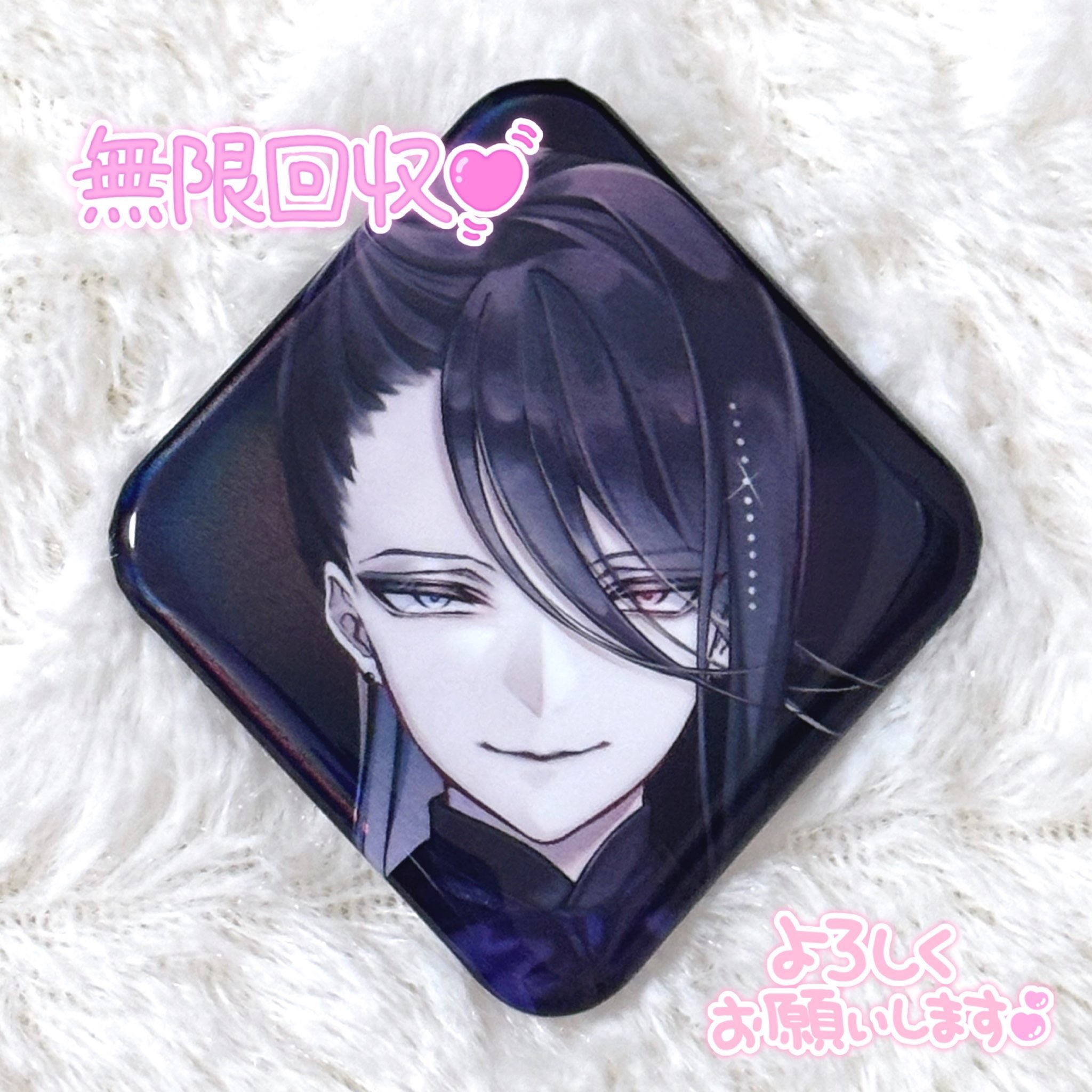 刀剣乱舞 大本丸博 祝装 スクエア缶バッジ 加州清光 大和守安定 江水左