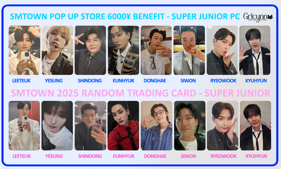 Super Junior Photocard smtown live 2025 in tokyo * POP-UP STORE