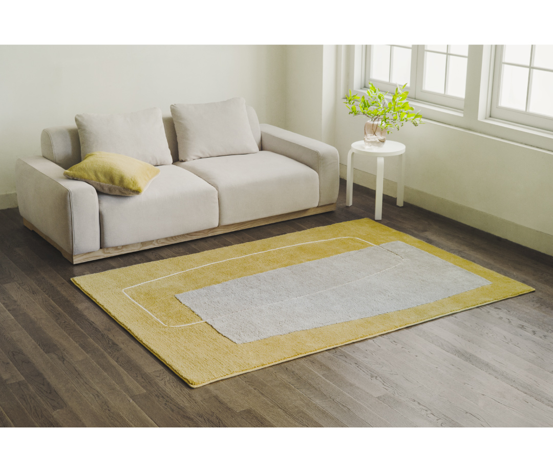 新作ラグをご紹介！ ゆるやかなラインの抽象柄を、凹凸で表現した